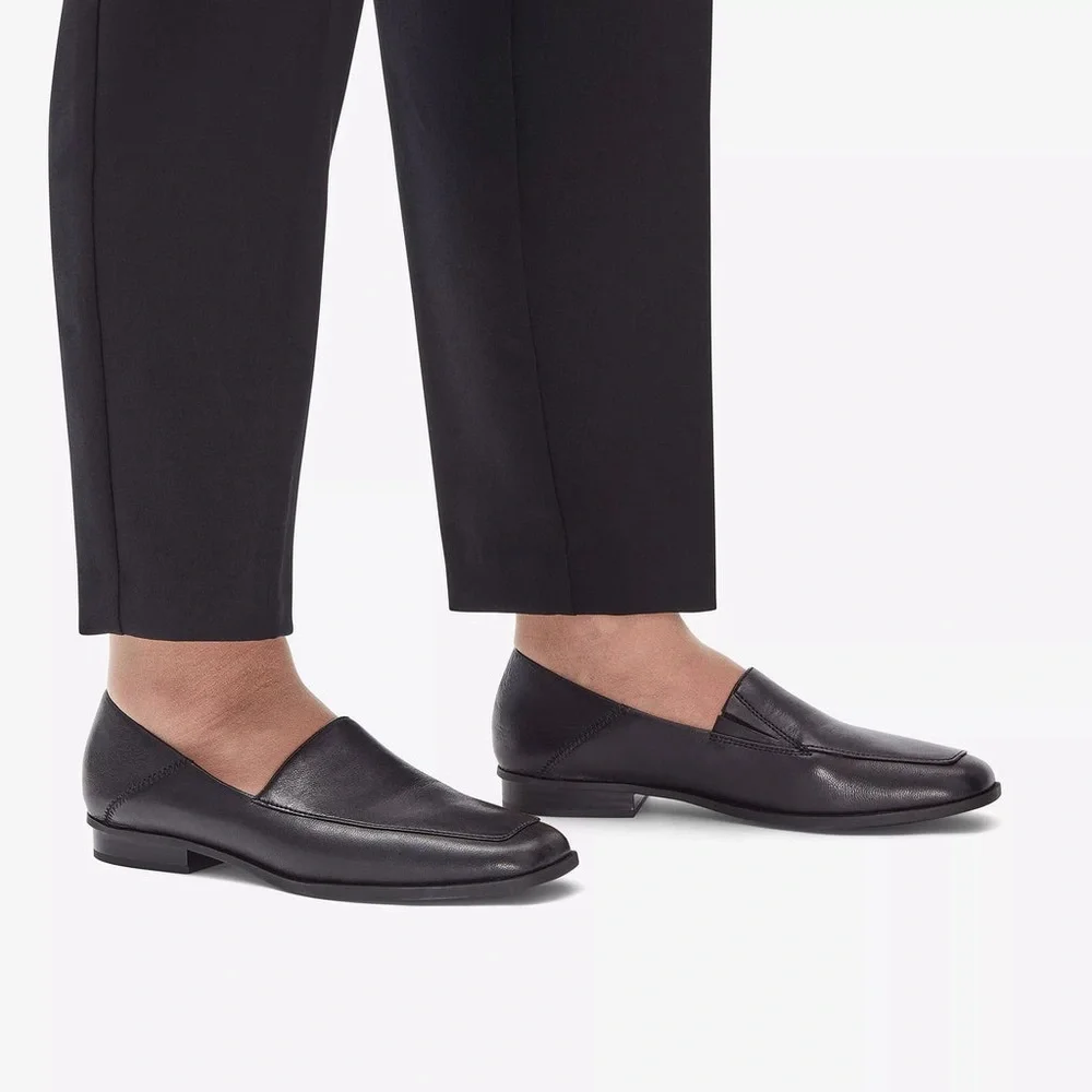 Clarks Sarafyna Freva Black Leather Loafer Comfort Work Office Shoe